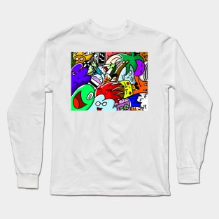 Monsters doodle Long Sleeve T-Shirt